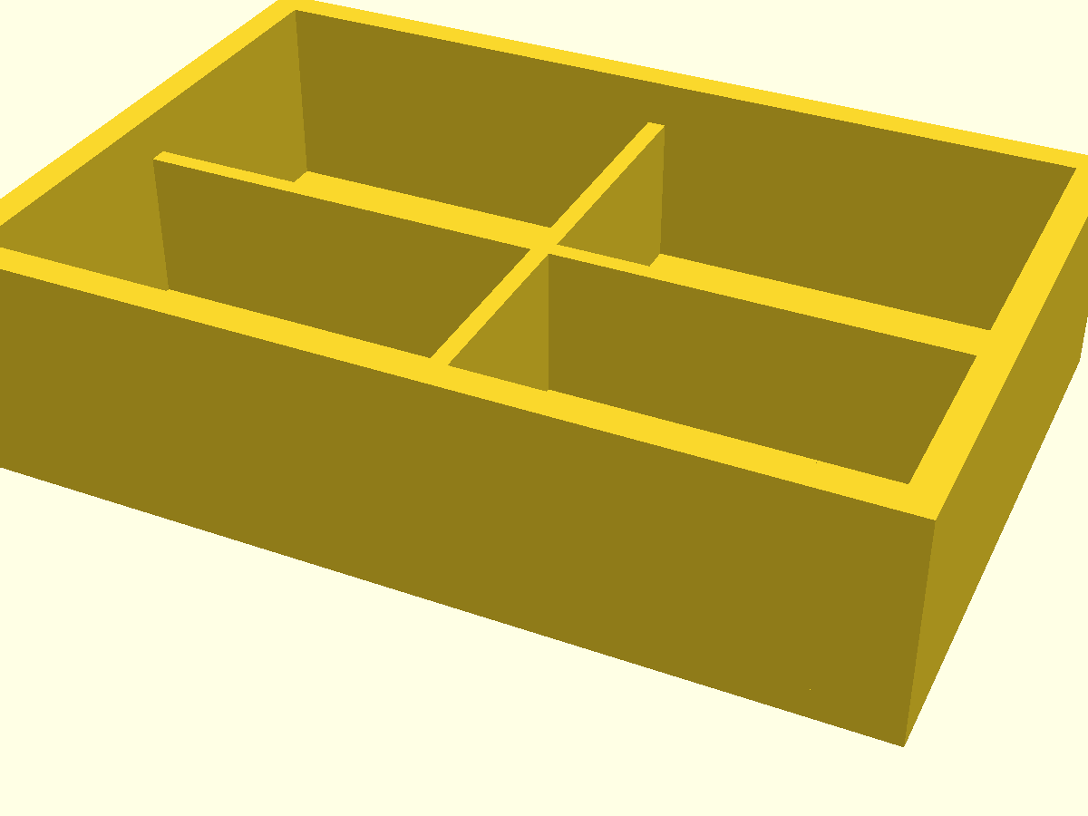 Boîte à Compartiments Paramétrique - Fichier STL Gratuit