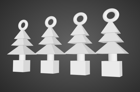 Décoration Sapins de Noël - Fichier STL Gratuit