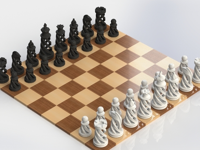 Jeu d'échec - Fichier STL Gratuit