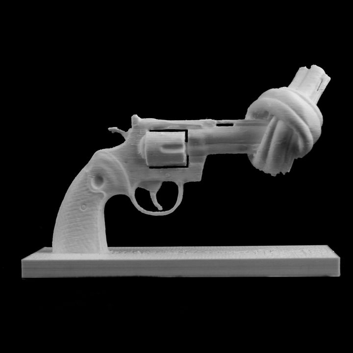 Le Revolver noué, non-violence - Fichier STL Gratuit